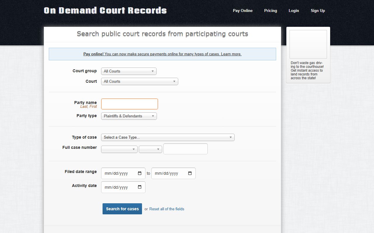 Seminole County court records after arrest ODCR search portal
